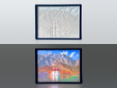 Farbiges Lithophane vom Königssee aus PLA CMYK Filament – unbeleuchtet und beleuchtet